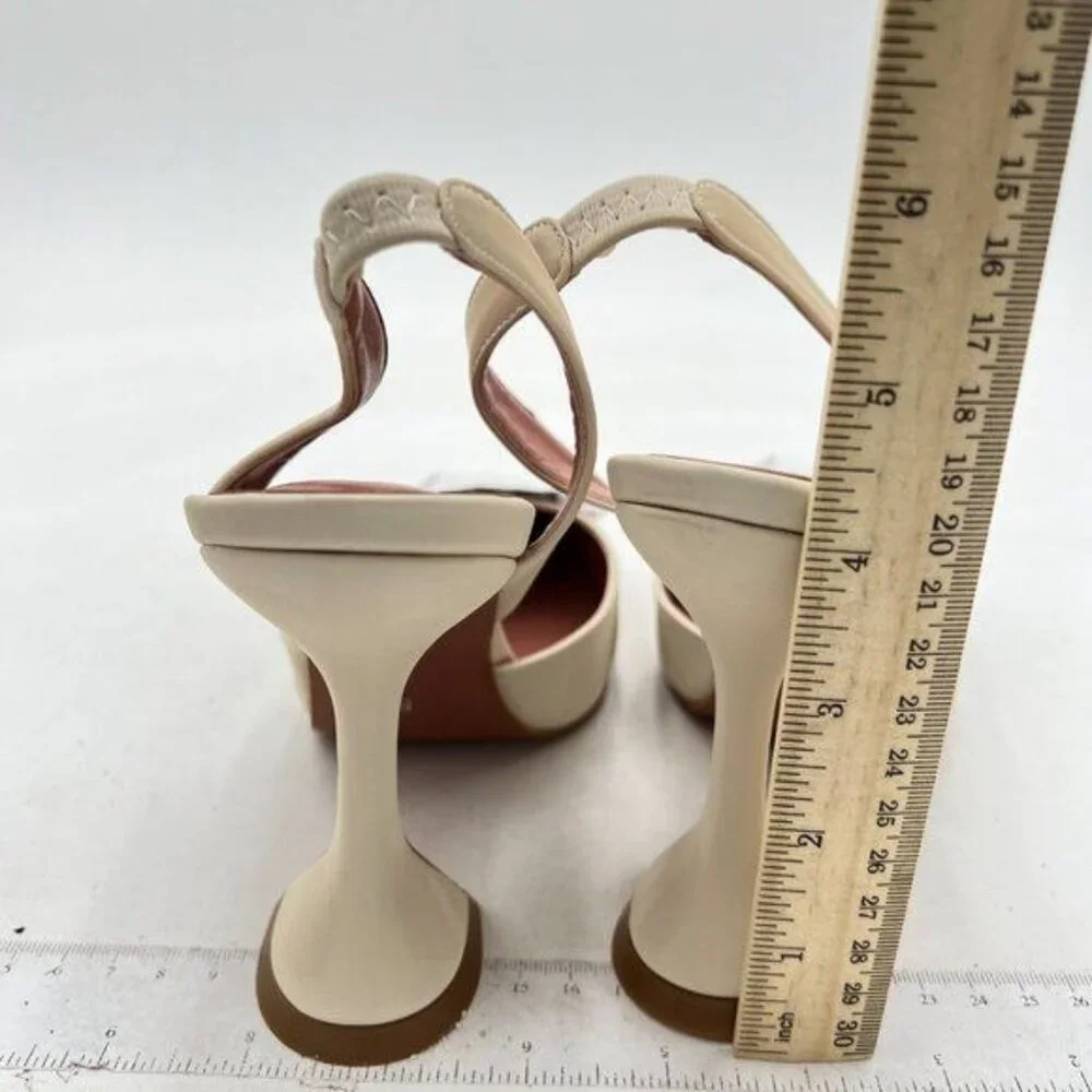 Women's Slingback Pointed Toe High Heels, Slip On Heeled Sandals Dress Shoes - Picture 5 of 8